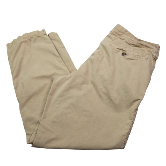 AE Mens Original Straight Chino Pants 34 Khaki Next Level Flex Hemmed Uniform - Picture 1 of 10